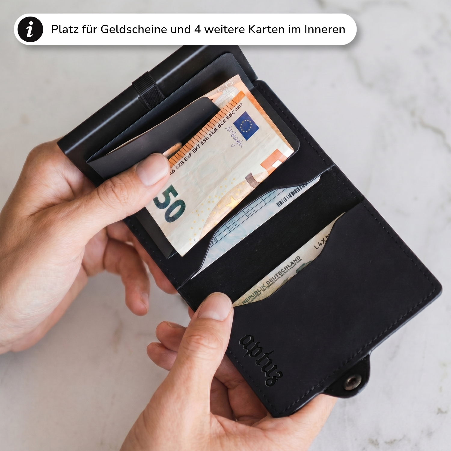 Smart Wallet aus feinem Nappaleder