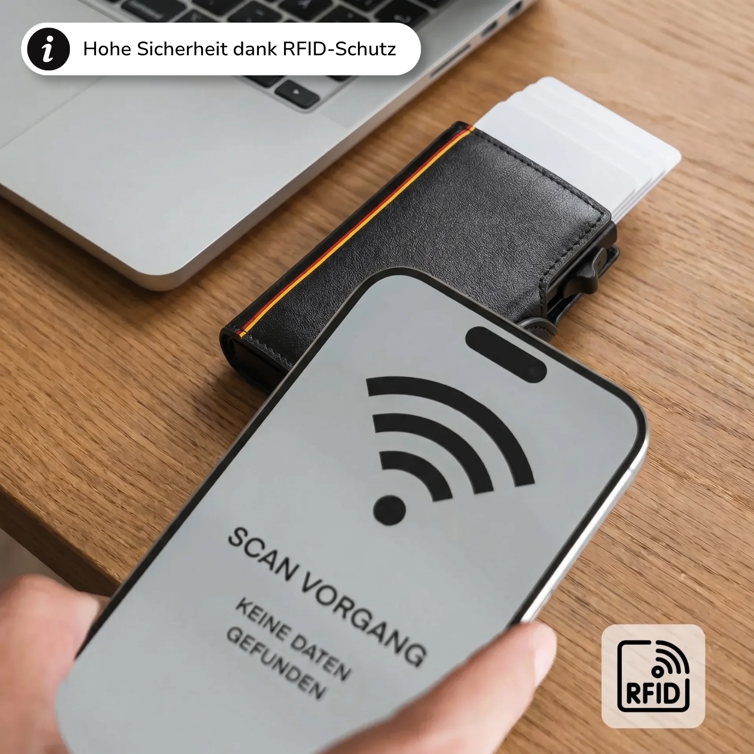 Smart Wallet aus feinem Nappaleder