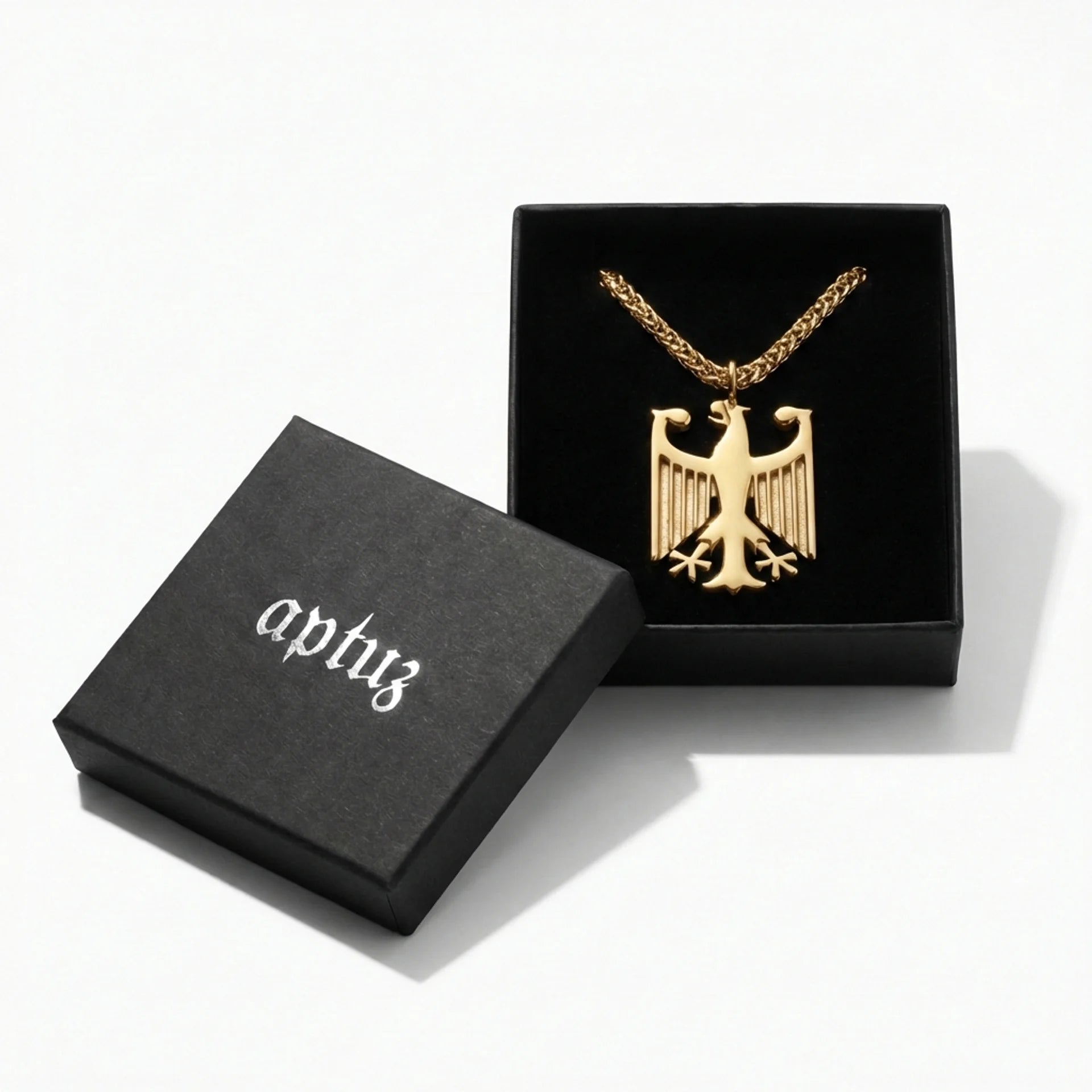 Deutschland Adler Kette Edelstahl Gold